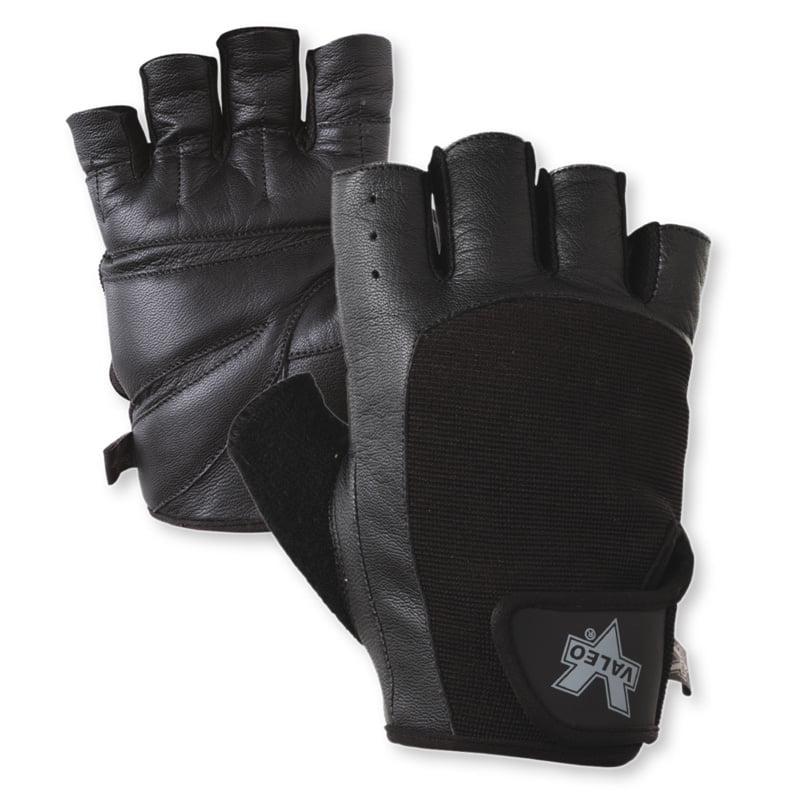 Heavy Duty Weight Lifting Gloves Gym Training Leather PADDED Palm Grey S to 2XL 