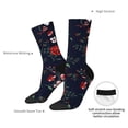 thumbnail image 2 of Yiaed Vintage Rose Print Great elasticity Crew Socks Sports socks for Men and Women, 2 of 5