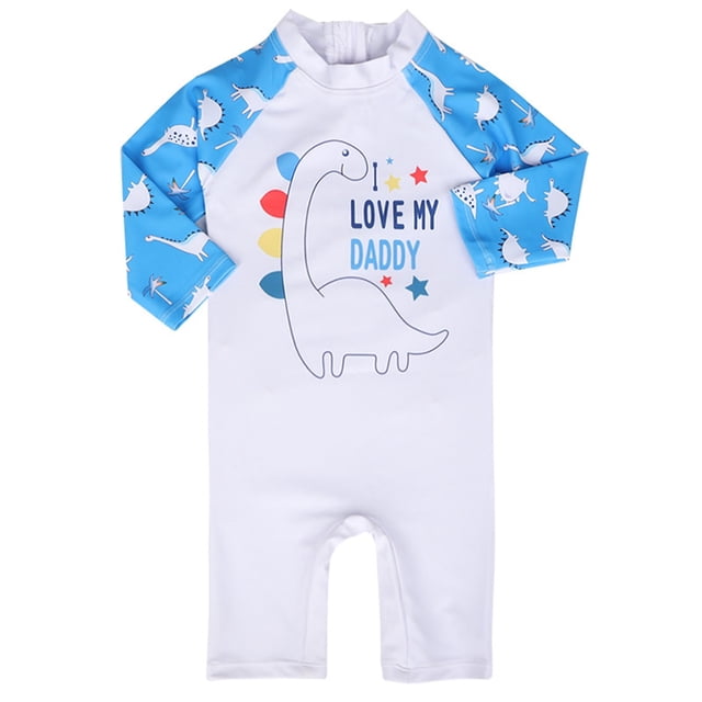 Swimsuit Boy Cute Print Bathing Suits Boy Rash Guard Swimming Suit for Boys 3-4 Years