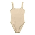 thumbnail image 5 of YDLCAFD Women's Bodysuits Sexy Ribbed Sleeveless Square Neck Sleeveless Tank Tops Bodysuits M, 5 of 5