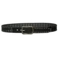 thumbnail image 3 of 1 1/2" (38 mm) Snap on Vintage Cowhide Metal Circle Studded Leather Belt, 3 of 4