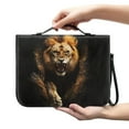 thumbnail image 2 of ZUXONGSY Lion Print PU Leather Bible Cover for Women Men Minimalist Design Bible Book Carrying Case with Detachable Wristlet Strap Church Bag for Church Christian Art Gifts, XL, 2 of 7