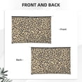 thumbnail image 2 of Zufioo Leopard Print Print DuPont Paper Portable Toiletry Bag, 8.9x6.5 inch Zippered Hand-held Paper Cosmetic Bag Storage Tool Kit, 2 of 7