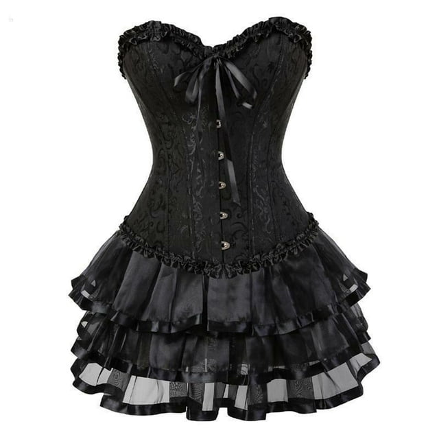 corsets Aguichant Grande Taille corset burlesque et Ensemble Jupe tutu Mode Victorienne