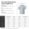 thumbnail image 5 of Lsque Colorful Butterfly print Men's Cuban Collar Short Sleeve Shirt Summer Beachwear Casual Button Down Fashionable Vacation Leisure Shirt-Small, 5 of 7