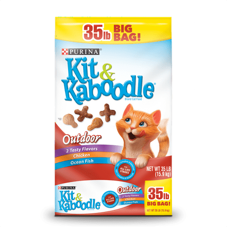Purina Kit & Kaboodle Outdoor Chicken & Ocean Fish Dry Cat Food, 35