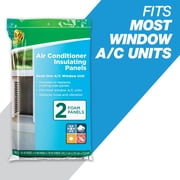 Duck Brand Foam Window Air Conditioner Insulating Panels,18 in. x 9 in. x .88 in., Black