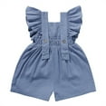 thumbnail image 4 of ATAIKU 6M-3T Baby Girl Ruffled Sleeveless Jumpsuit Summer Cool Romper Infant Cotton Linen Shortall, 4 of 11