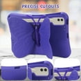 thumbnail image 5 of Kids Case for Samsung Galaxy Tab S9 FE+ Plus/S9 Plus/ S8 Plus/ S7 Plus/ S7 FE 12.4", Cute Butterfly Rotating Kickstand Shockproof Lightweight Cover Case for Galaxy Tab S9 FE+/S9+/S8+/S7+/S7 FE,Purple, 5 of 6