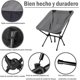 thumbnail image 5 of Silla Plegable Camping,Portátil de Campismo con Bolsa Almacenamiento,Fácil Montar, Ligero,Sillas Playa para Jardín,Playa,Pesca,Camping,Senderismo (Gris) Gris, 5 of 7