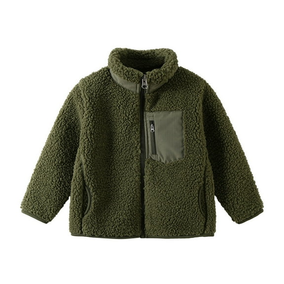 TAIAOJING Toddler Hoodies Baby Jacket Lightweight Kids Boys Girls High Fall Winter Full Zip Fuzzy Coat Outwear With Pockets Fall Jacket Coats 8-10 Years