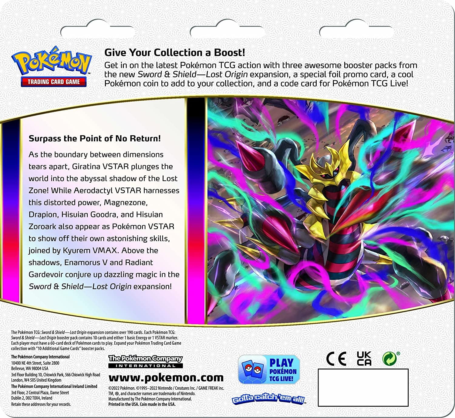 Pokemon Sword & Shield Lost Origin Weavile Special Edition (3 Booster Packs & 1 Foil Promo Card)