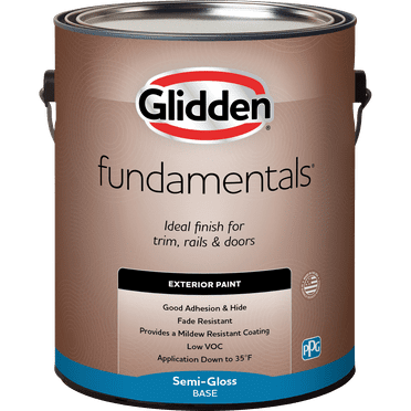 Glidden Fundamentals Exterior Paint Tintable Base / , Semi-Gloss, 1 Gallon