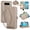 Khaki, variant on Sanwo Wallet Case for Google Pixel 11 Pro with Shoulder & Wrist Strap, Flip Cover with Card Holder, Cash Slot & Makeup Mirror,PU Leather Case,Blue
