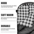 thumbnail image 3 of 0 Degree Adult Sleeping Bag – Black and White Rectangular Cotton Flannel 4-Season Camping Sleeping Bag with Compression Sack, XXL, 3 of 7