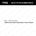 thumbnail image 2 of Max Advanced Brakes - Brake Kit for 2018 2019 Kia Rio w/10.08" Diameter Front Rotor Front and Rear Replacement Cross Drilled Disc Brake Rotors and Ceramic Brake Pads, 2 of 9