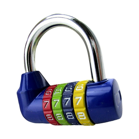 4 Digit Combination Padlock Well Protection Code Lock Password Blue