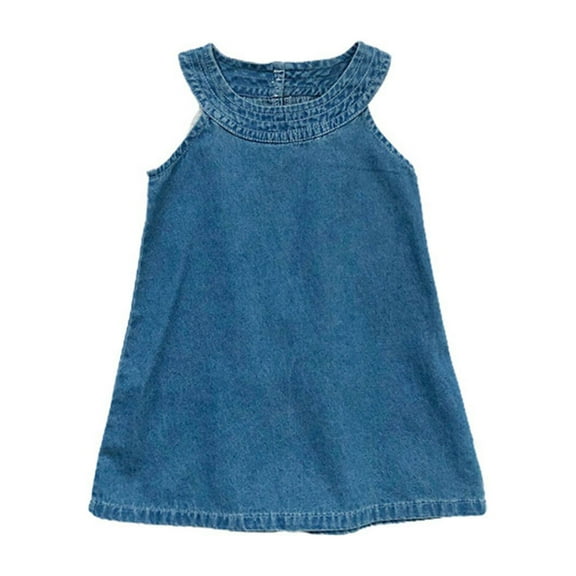 Dresses for Girls Toddler Kids Baby Summer Casual Cowboy Dress Party Dress Clothes Princess Dress Size 18 M-24 M