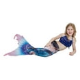 thumbnail image 3 of FUZHIQA Kid Tail 3PCs 3 Piece Girls Swimsuit Bathing Suits Bikini Fish Tail Set for Girls,D,140, 3 of 6