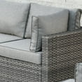 thumbnail image 4 of Ovios 8 Pieces Patio Glider Chair Set Outdoor Swivel Rocking Chairs with Side Table,Dark Gray, 4 of 7
