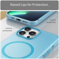 thumbnail image 5 of For iPhone 13 Pro Max MagSafe Frosted Translucent TPU + PC Full Coverage Phone Case,Blue,For iPhone 13 Pro Max, 5 of 8