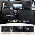 thumbnail image 3 of Coverado Front Seat Covers for Car, Premium Leather Seat Protectors with Lumbar Support, Waterproof Auto Cushions Universal Fit for Most Cars, Black & Purple, 3 of 7