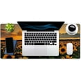 thumbnail image 4 of Extended Gaming Mouse Pad XXL ArtSo Large Keyboard Mat Long Mousepad Desk Decor Writing Pad Non Slip Rubber Base Stitched Edges for Work, Game, Office, Home, 35.5" x 15.7", Sunflower Field, 4 of 6