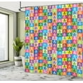 thumbnail image 5 of Ambesonne Colorful Shower Curtain, Pirate Flags Deisgn, 69"Wx70"L, Multicolor, 5 of 5