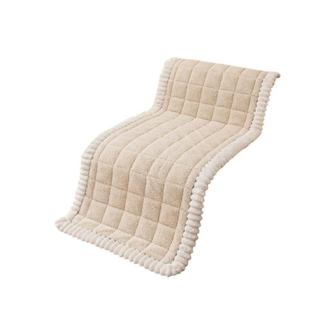 Cubiertas de asiento Marrón Invierno Espesado Cojín de Sofá Cálido 120x60cm, Cojín de asiento para Silla, Cubierta Fija Antideslizante, Poliéster Acolchado para la Decoración Del Hogar