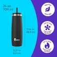 thumbnail image 2 of bubba Radiant Tumbler, 24 oz (709 ml), Stainless Steel Insulated Water Bottle, Licorice, 2 of 7