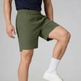 thumbnail image 6 of Men's Casual Shorts Solid Breathable Elastic Waist Side Pockets Soft Lightweight Fabric Relaxed Fit Summer Fashion Shorts Army Green XL, 6 of 6