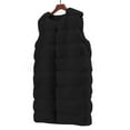 thumbnail image 6 of BLTIBY Women's Faux Fur Jacket Sherpa Fleece Sleeveless Cardigan Casual Jackets Open Front Warm Fluffy Coat Comfortable Outwear Black S, 6 of 7