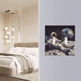 thumbnail image 4 of Yayeee Toggle Light Switch Wall Plate 2-Gang 4.56"x4.48" Decorative Outlet Cover, Beige Astronaut, 4 of 7