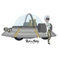thumbnail image 2 of Women's Rick And Morty Cool Captain and His Spaceship  Graphic Tee White 2X Large, 2 of 4