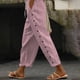 thumbnail image 1 of WILLBEST Pantalones Casuales elegantes para Mujer, de Verano, Transpirables, a Rayas, con Cordón, Bolsillo Trasero, Hebilla Lateral, Pantalones de Nueve Puntos para Uso Diario Chica, 1 of 7