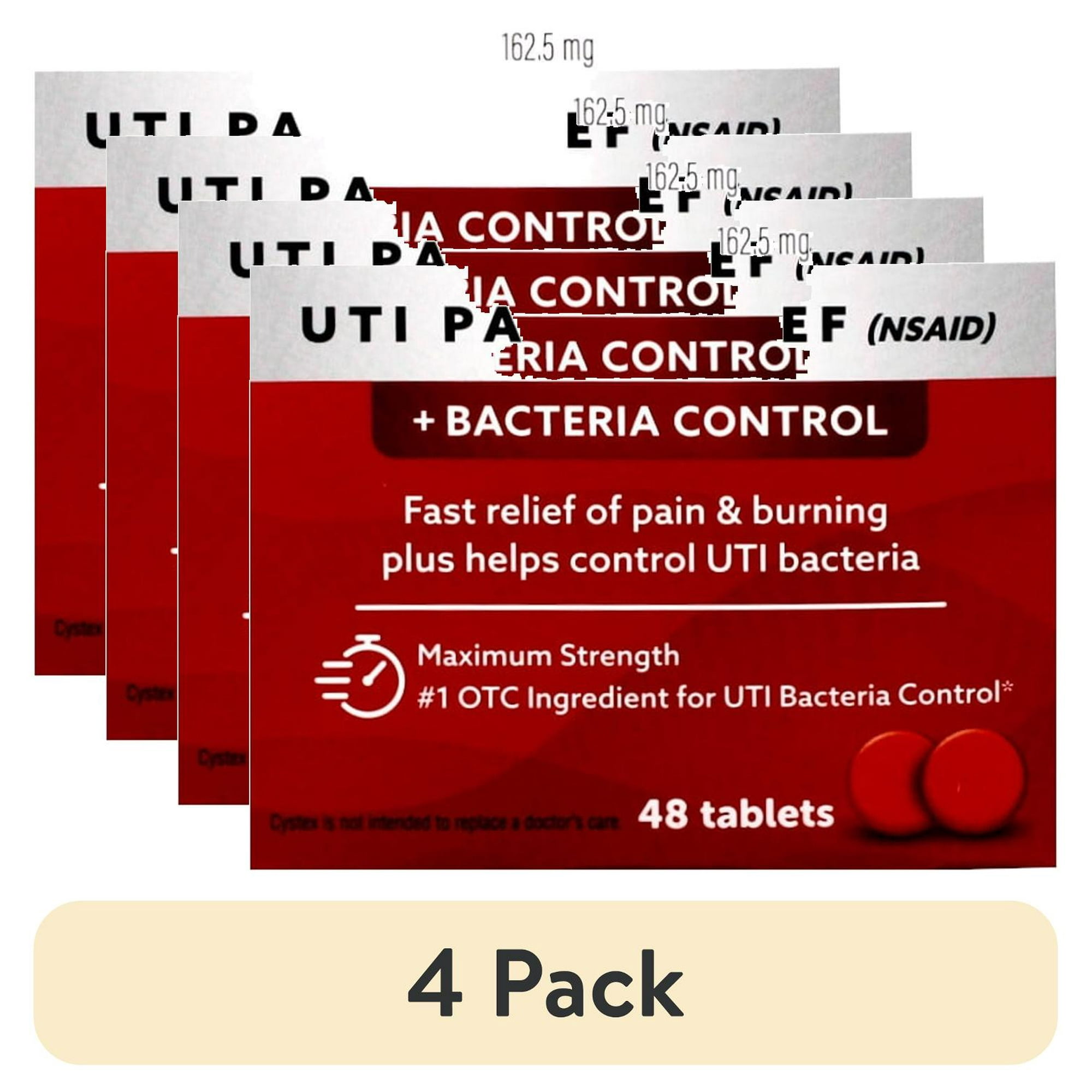 (4 pack) Cystex Urinary Pain Relief Tablets 48 Tablets Each