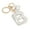 B, variant on Cute Bling Initial Letter Keychain - Cute Resin Pendant with Heart Design, Personalized Alloy Key Gift for Car
