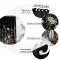 thumbnail image 6 of Spring Floral Waterproof Fabric Shower Curtain,Black Farmhouse Botanical Watercolor Waterproof Fabric Shower Curtain for Bathroom Curtains Bathtubs Hotel Shower Curtains with 12 Hooks Small 36x78in, 6 of 8