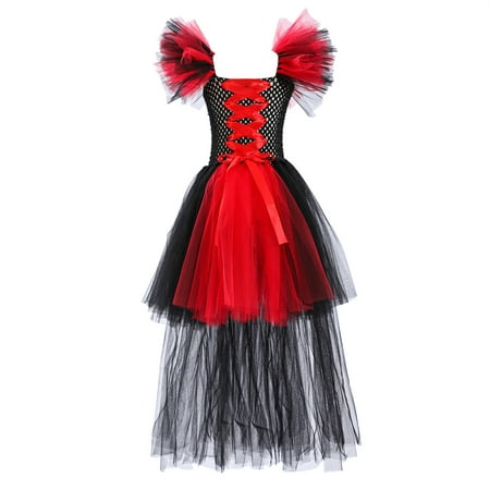 

Toddler Girl Dress Toddler Kids Baby Girls Magnificent Witch Rainbow Black Gown Fancy Dress Up Party Tutu Dress Tulle Dresses C