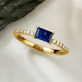 thumbnail image 4 of Pure Collection by Ross-Simons 0.70 Carat Lab-Grown Sapphire Ring With .20 ct. t.w. Lab-Grown Diamonds in 18kt Gold Vermeil, Women's, Adult, 4 of 7
