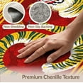 thumbnail image 6 of ODIKA Tibetan Tiger Versus Snake Striped Folk Ornate Border Battle for Dorm Room, Small Living Apartment, Stain Resistant Low Profile, 6 of 7