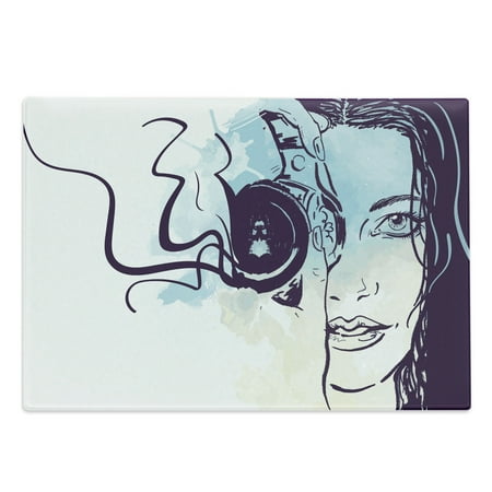 

Paparazzi Cutting Board Young Woman with Camera Beauty Look Feminine Portrait Illustration Decorative Tempered Glass Cutting and Serving Board in 3 Sizes by Ambesonne