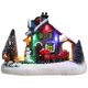 thumbnail image 1 of Casa Pueblo Navideña Adornos Navideños Resina Del Con LED, 1 of 9