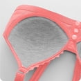 thumbnail image 6 of VISALY Front Snap Everyday Bras for Seniors Full Coverage Wirefree Push Up Bras Plus Size Front Closure Bralettes Soft Cup T-Shirt Bra Comfy No Underwire Bras with Support and Lift Watermelon Red L, 6 of 6