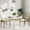 White PU, variant on KATBOC Mid-Century Modern Dining Set, 31in Tulip Table & 2 PU Upholstered Chairs, Ergonomic Retro Kitchen Set for 2-4 People, Space-Saving Design for Living Room,Balcony, Beige+Marble White