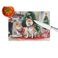 thumbnail image 4 of Shiba Inu Cozy Christmas Glass Cutting Board Large 12 in x 15 in, 4 of 5