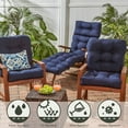 thumbnail image 2 of Greendale Home Fashions 21 x 42-inch Solid Color Outdoor Seat/Back Chair Cushions (Set of 2) (Cushions Only) Navy, 2 of 5