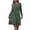 Green, variant on Women's Long Sleeve Dress Crew Neck Empire Waist Tunic Dress with Pockets Blue L