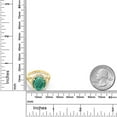 thumbnail image 3 of Gem Stone King 6.82 Ct Oval Green Malachite 18K Yellow Gold Plated Silver Ring, 3 of 5