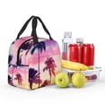 thumbnail image 5 of Honeii Tropical Palm Tree at Sunset Print Lunch Bag Women, Lunch Box Lunch Bag for Women Adult Men, Small Leakproof Cute Lunch Tote Large Capacity Reusable, 5 of 8